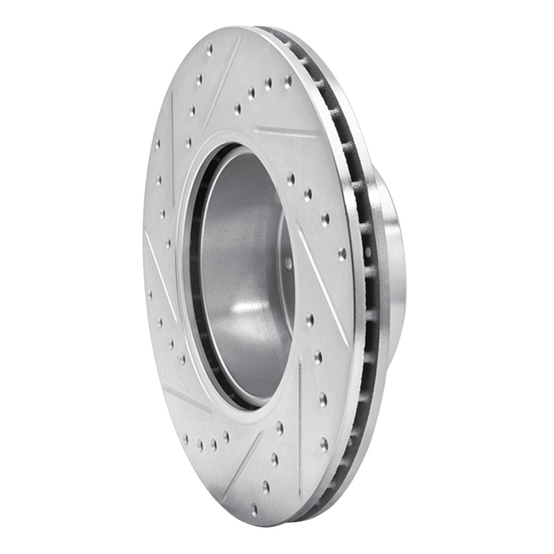 Picture of R1 89-95 BMW 530I Front Right Drilled & Slotted Silver Brake Rotor