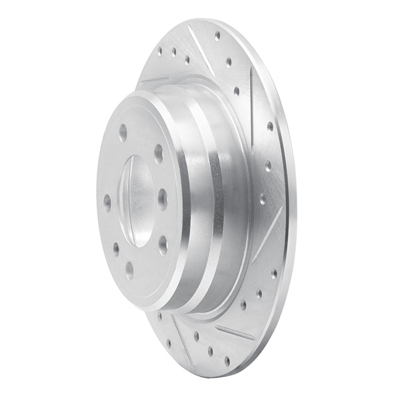 Picture of R1 89-95 BMW 525I (USA/Canada) Rear Right Drilled & Slotted Silver Brake Rotor