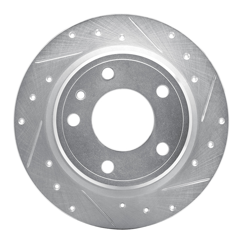 Picture of R1 88-91 BMW M3 Rear Right Drilled & Slotted Silver Brake Rotor