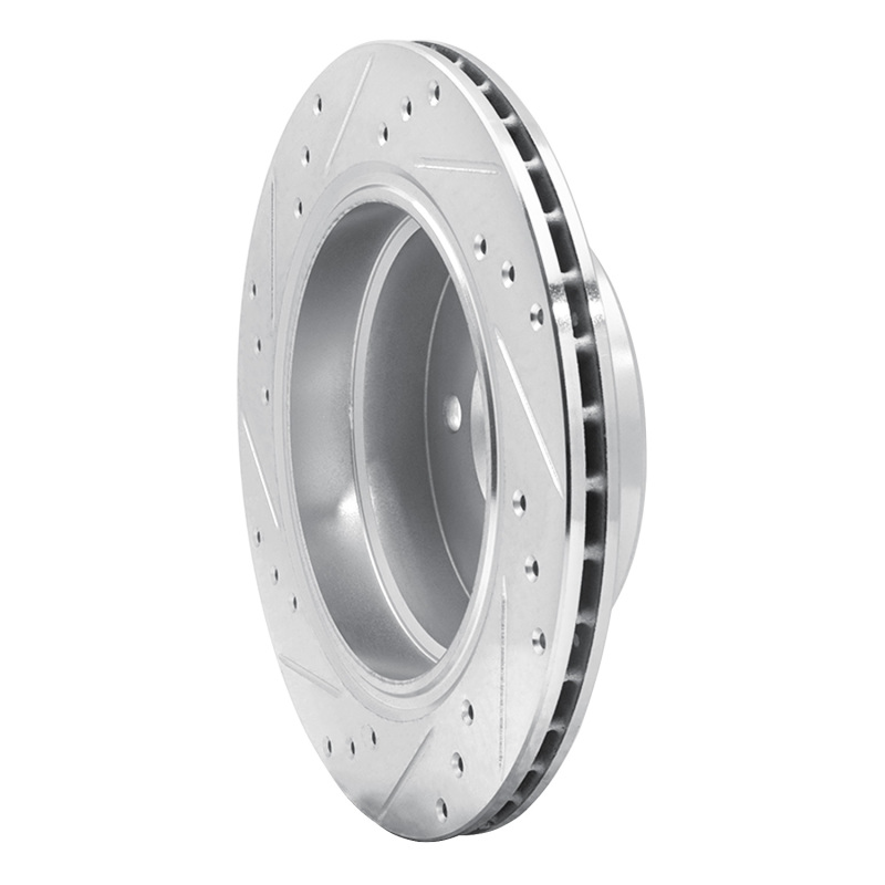 Picture of R1 88-94 BMW 750IL Rear Right Drilled & Slotted Silver Brake Rotor