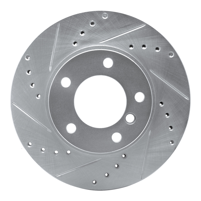 Picture of R1 91-06 BMW 323I Front Left Drilled & Slotted Silver Brake Rotor