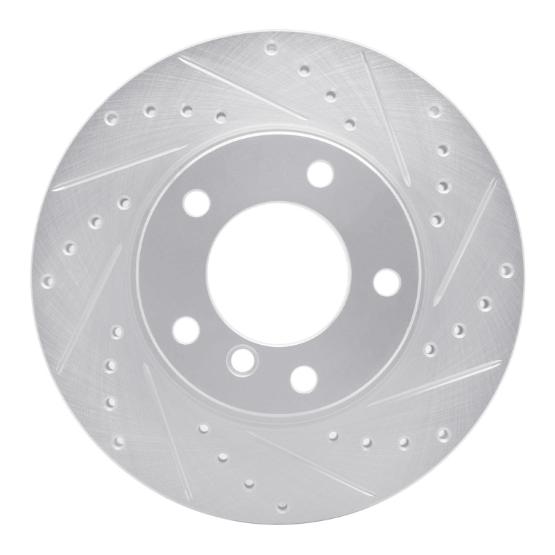 Picture of R1 91-06 BMW 318TI Front Right Drilled & Slotted Silver Brake Rotor