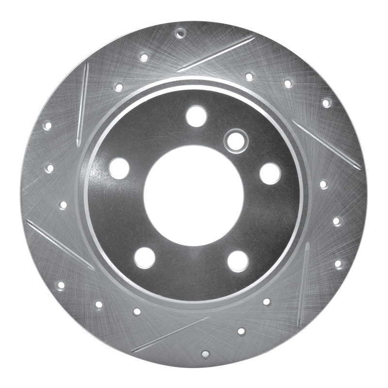 Picture of R1 91-99 BMW 323I Rear Left Drilled & Slotted Silver Brake Rotor