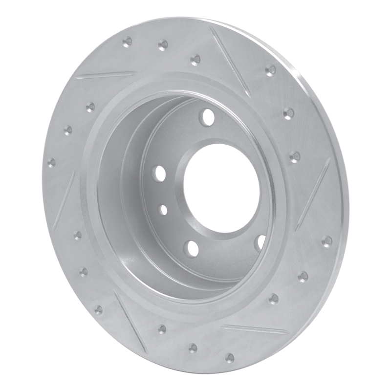 Picture of R1 88-91 BMW M3 Rear Left Drilled & Slotted Silver Brake Rotor