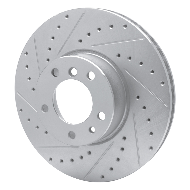 Picture of R1 91-01 BMW 850CI Front Left Drilled & Slotted Silver Brake Rotor