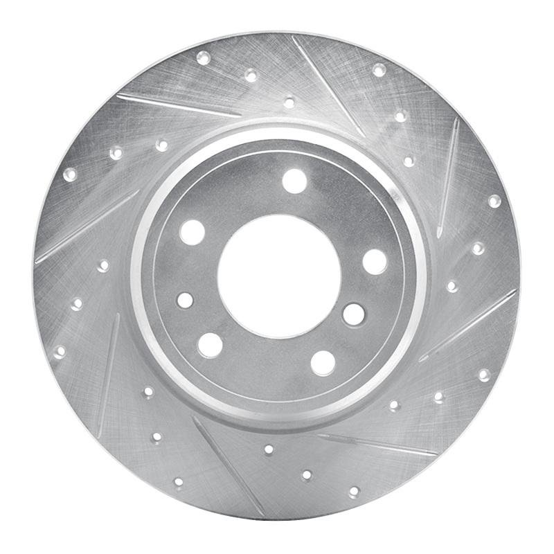 Picture of R1 91-01 BMW 850I Rear Right Drilled & Slotted Silver Brake Rotor