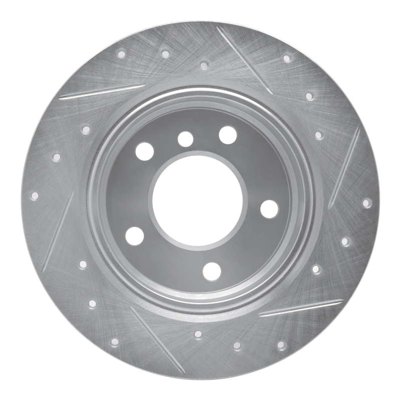 Picture of R1 91-99 BMW 323I Rear Left Drilled & Slotted Silver Brake Rotor
