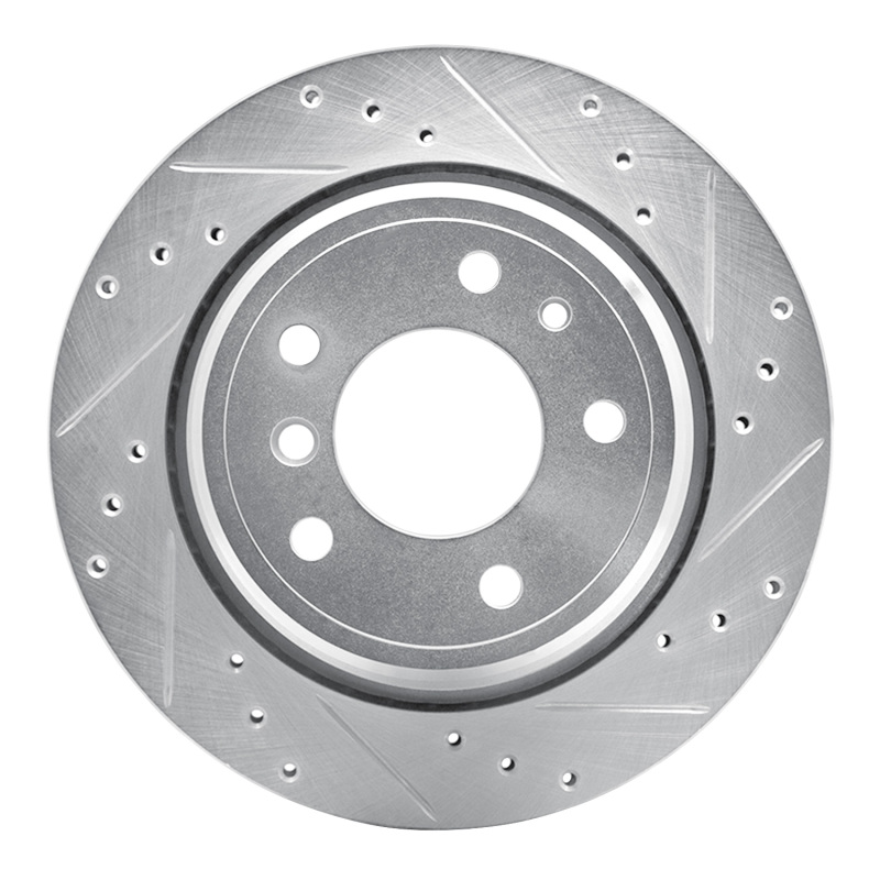 Picture of R1 91-95 BMW 540I Rear Right Drilled & Slotted Silver Brake Rotor