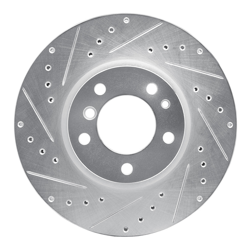 Picture of R1 93-97 BMW 850CI Front Left Drilled & Slotted Silver Brake Rotor