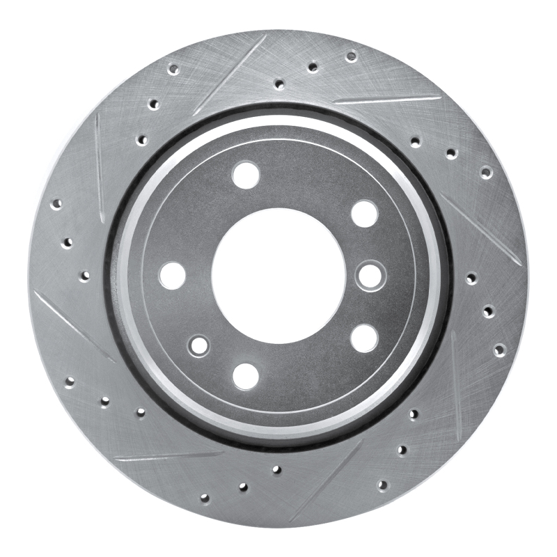 Picture of R1 91-95 BMW 540I Rear Left Drilled & Slotted Silver Brake Rotor