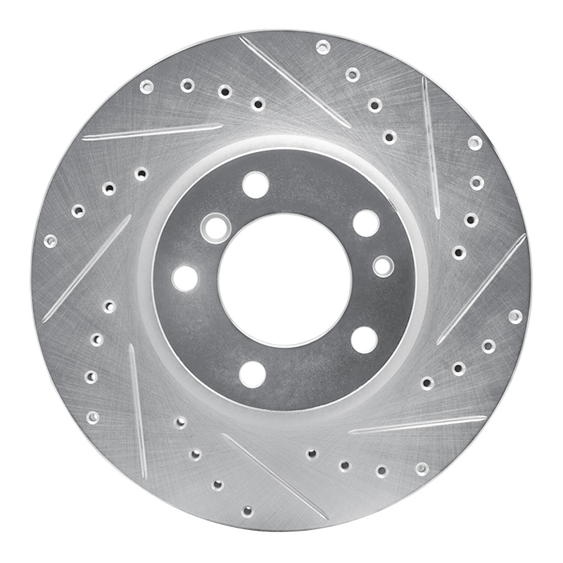 Picture of R1 93-97 BMW 840CI Front Right Drilled & Slotted Silver Brake Rotor