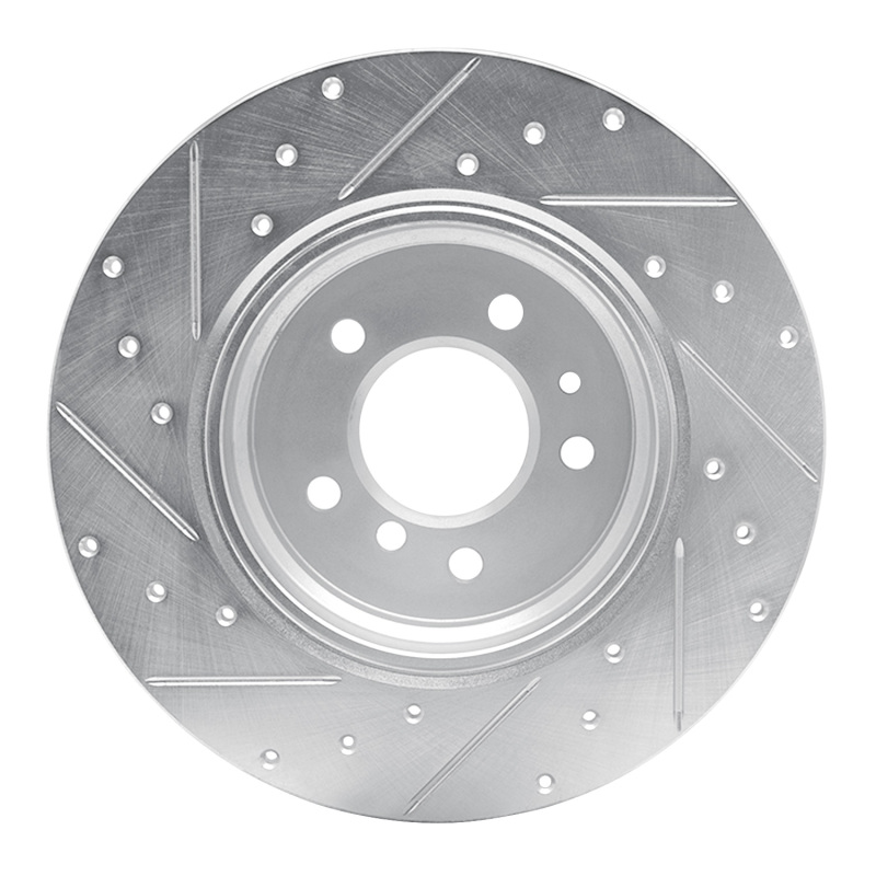 Picture of R1 91-01 BMW 850I Rear Right Drilled & Slotted Silver Brake Rotor