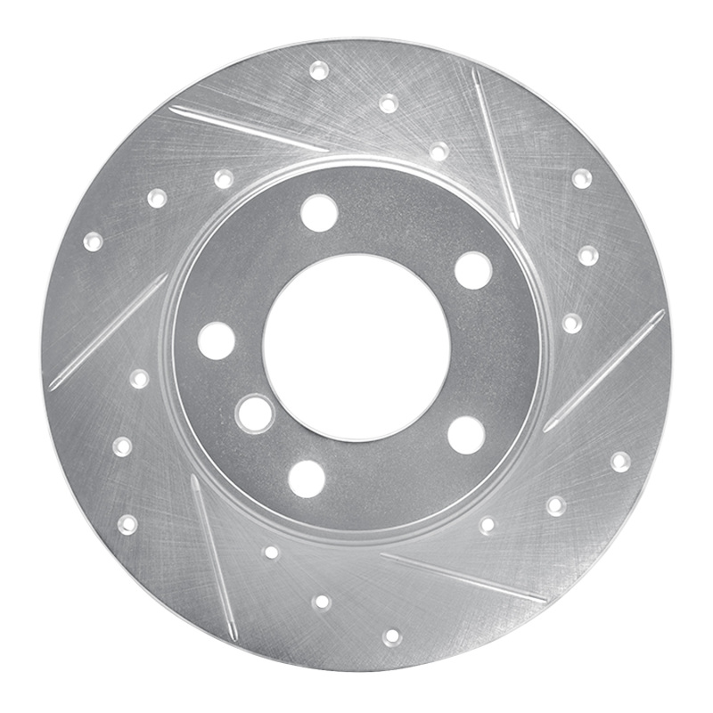 Picture of R1 95-98 BMW 318TI Front Right Drilled & Slotted Silver Brake Rotor