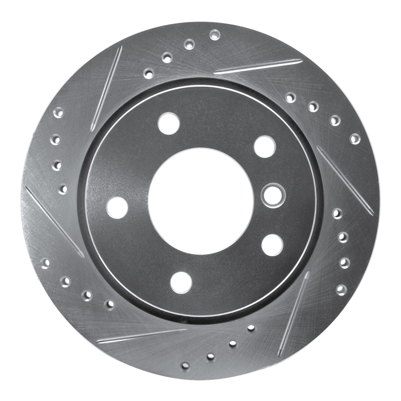 Picture of R1 96-05 BMW 323CI Rear Left Drilled & Slotted Silver Brake Rotor