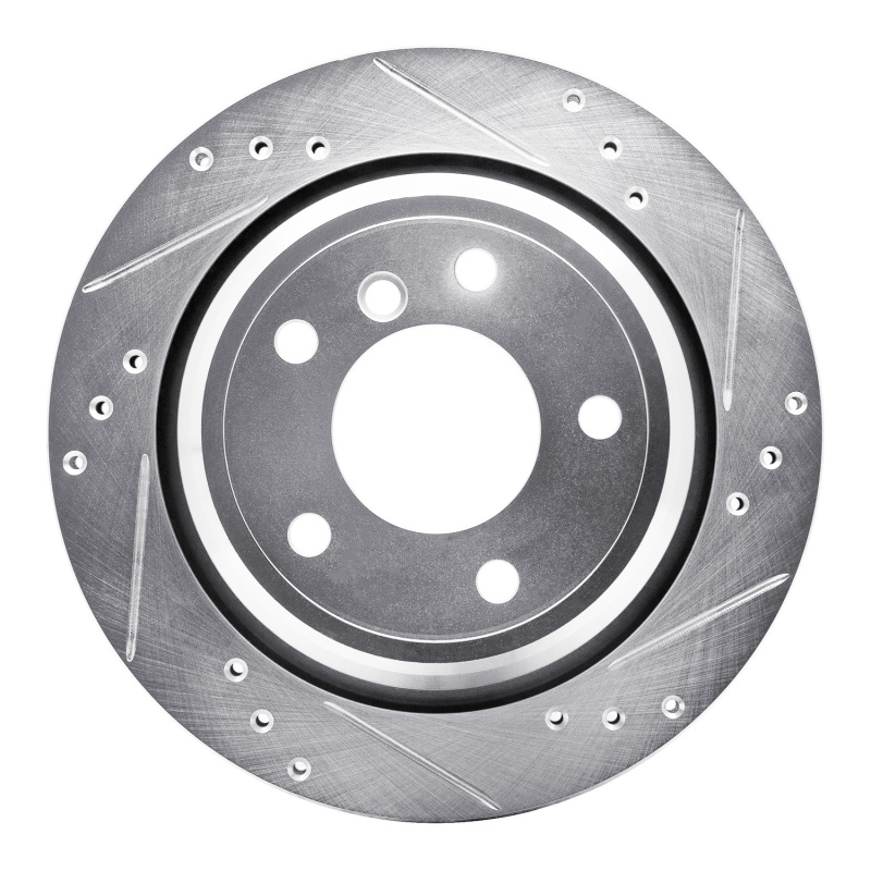 Picture of R1 96-03 BMW 528I Rear Right Drilled & Slotted Silver Brake Rotor