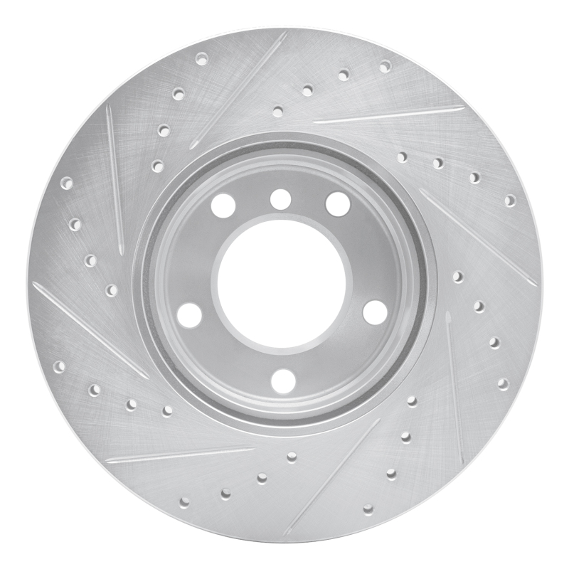 Picture of R1 96-03 BMW 528I Front Right Drilled & Slotted Silver Brake Rotor