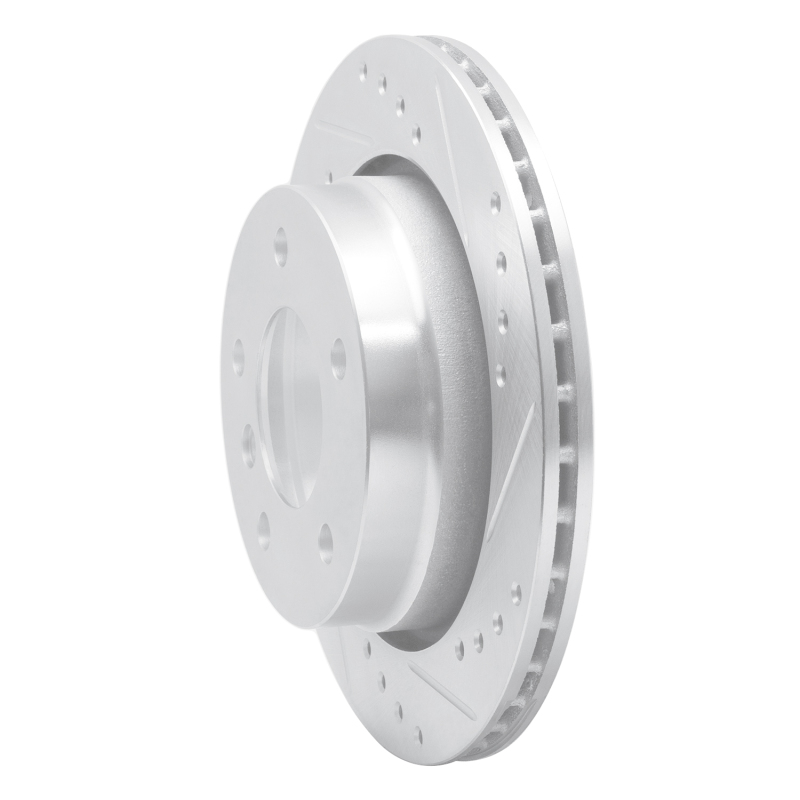 Picture of R1 96-05 BMW 323CI Rear Right Drilled & Slotted Silver Brake Rotor