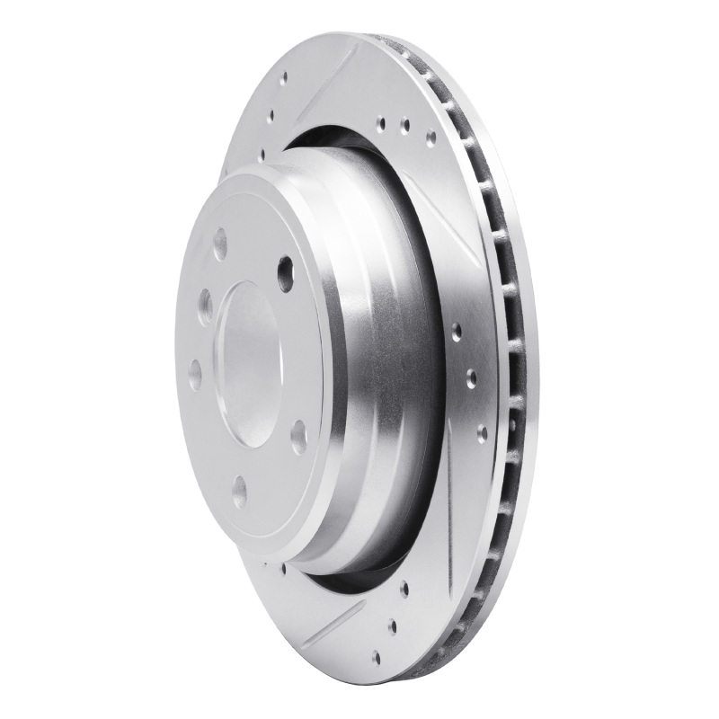 Picture of R1 96-03 BMW 530I Rear Left Drilled & Slotted Silver Brake Rotor