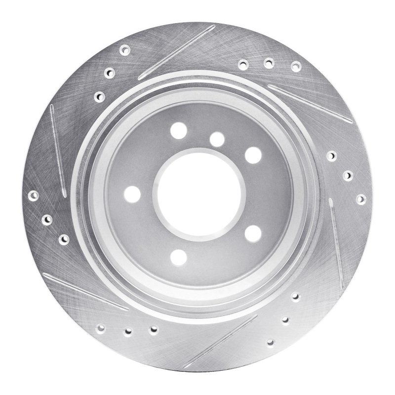 Picture of R1 96-03 BMW 528I Rear Right Drilled & Slotted Silver Brake Rotor