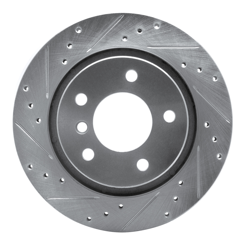 Picture of R1 99-06 BMW 325CI (USA/Canada) Rear Left Drilled & Slotted Silver Brake Rotor
