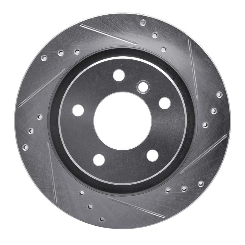 Picture of R1 99-06 BMW 323I Rear Right Drilled & Slotted Silver Brake Rotor