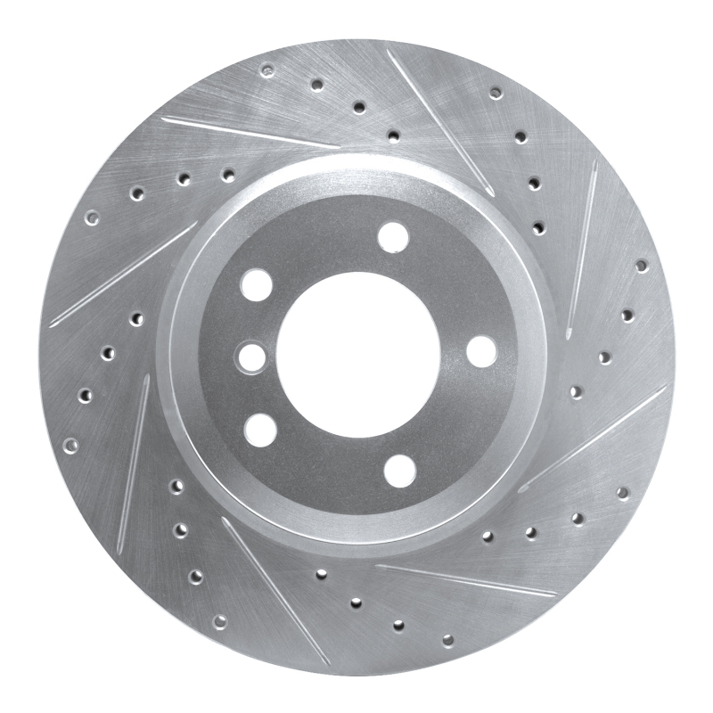 Picture of R1 01-08 BMW 330CI Front Right Drilled & Slotted Silver Brake Rotor