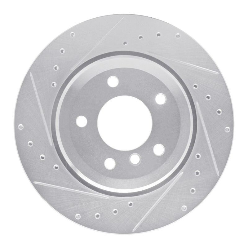 Picture of R1 01-06 BMW 330CI Rear Left Drilled & Slotted Silver Brake Rotor