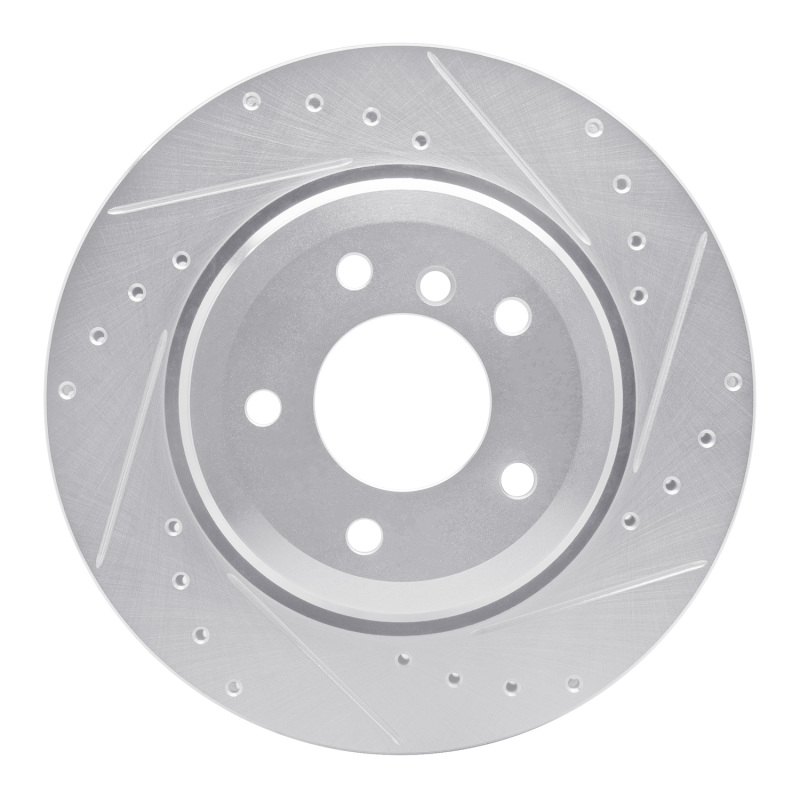 Picture of R1 01-06 BMW 330I Rear Right Drilled & Slotted Silver Brake Rotor