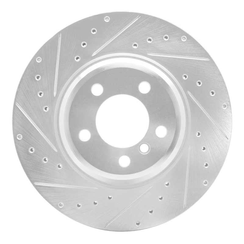 Picture of R1 02-08 BMW 745LI Front Left Drilled & Slotted Silver Brake Rotor