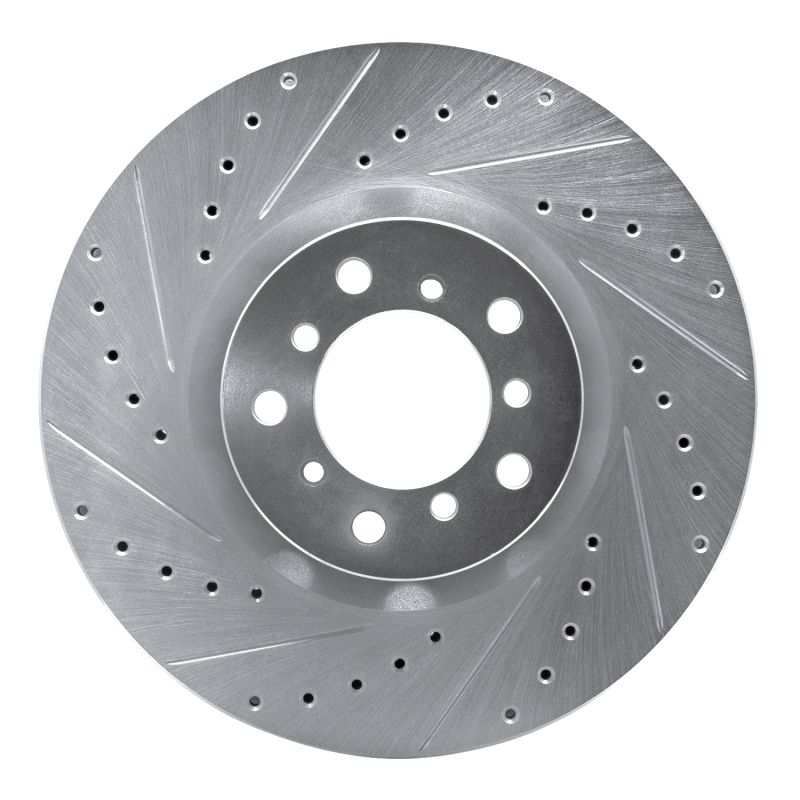 Picture of R1 00-03 BMW M5 Right Front Drilled & Slotted Silver Brake Rotor