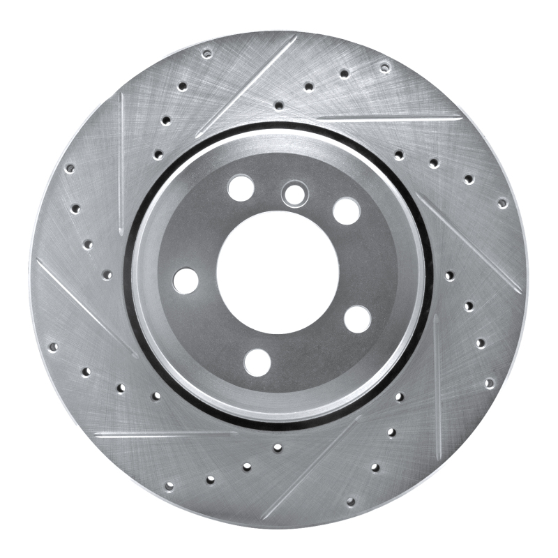 Picture of R1 02-05 BMW 760LI Rear Left Drilled & Slotted Silver Brake Rotor