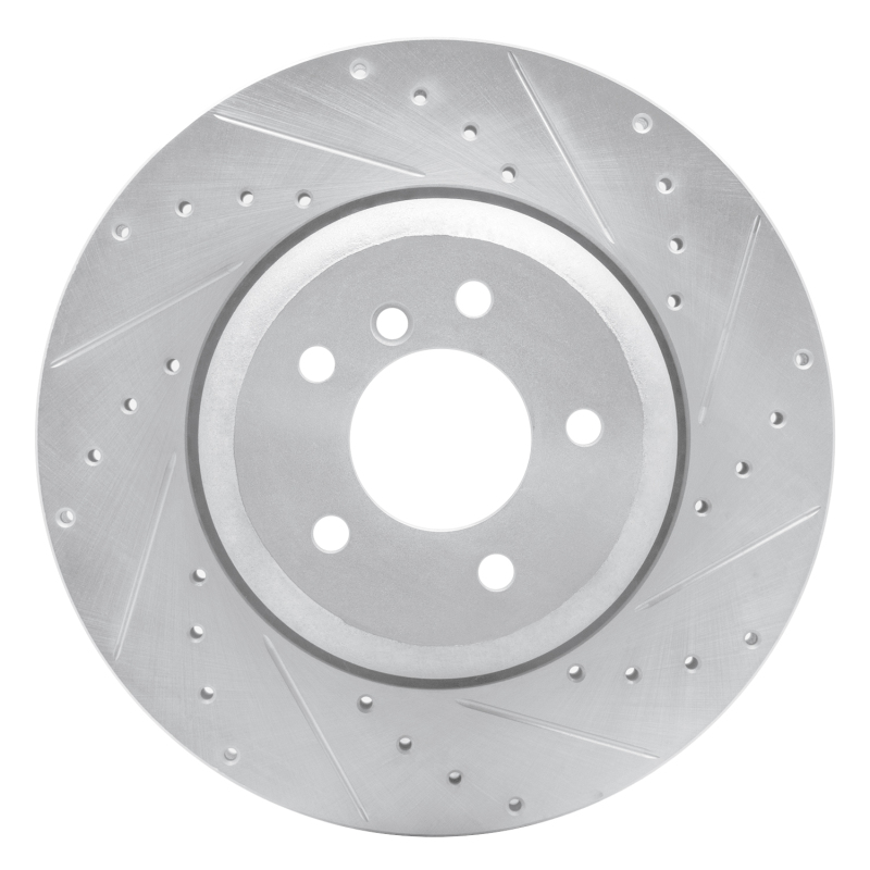 Picture of R1 04-10 BMW 650I Coupe Rear Right Drilled & Slotted Silver Brake Rotor