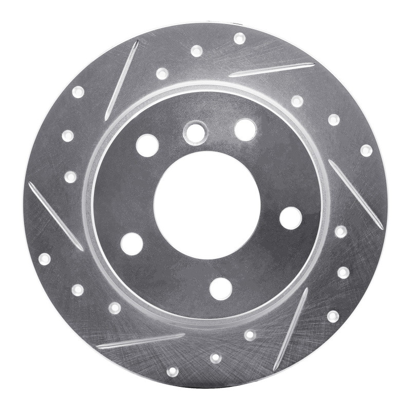 Picture of R1 03-06 BMW Z4 Rear Left Drilled & Slotted Silver Brake Rotor