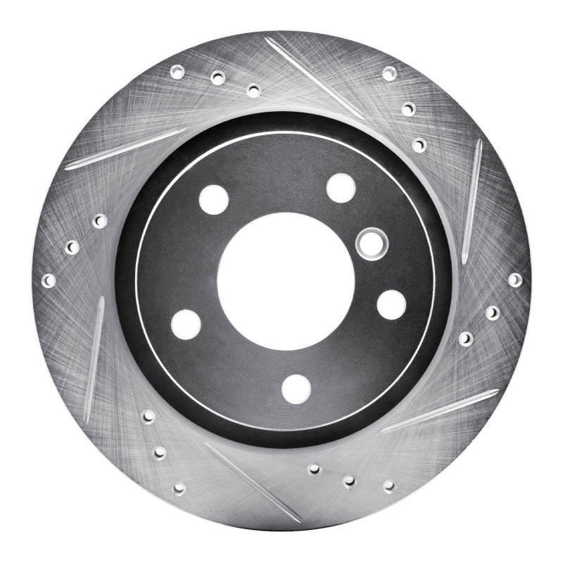 Picture of R1 03-08 BMW Z4 Rear Right Drilled & Slotted Silver Brake Rotor