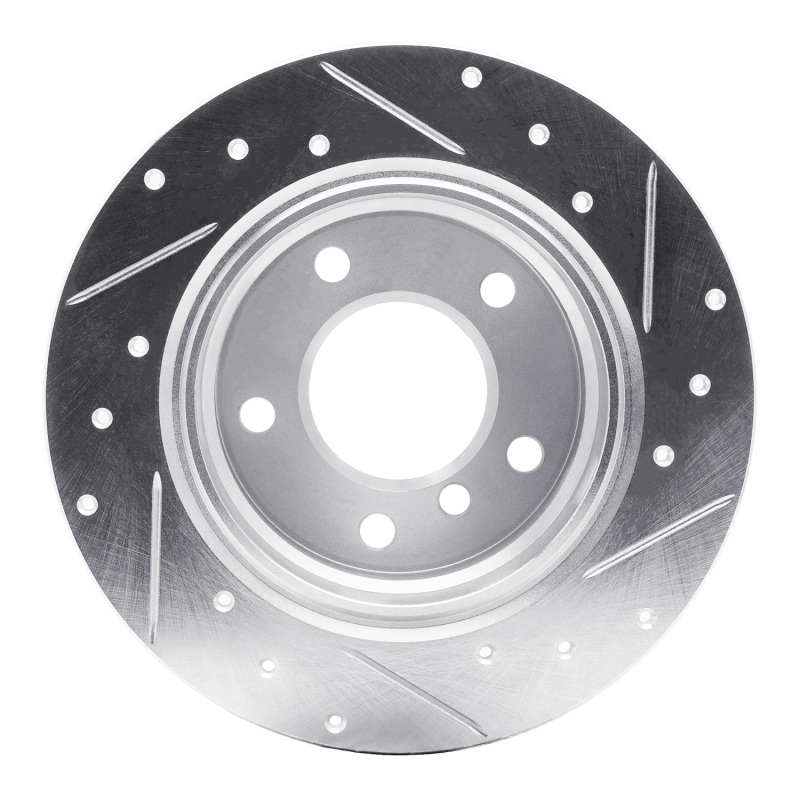 Picture of R1 03-06 BMW Z4 Rear Left Drilled & Slotted Silver Brake Rotor