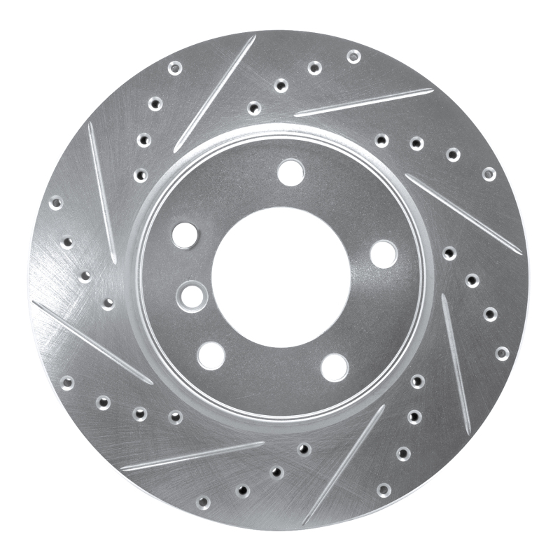 Picture of R1 04-10 BMW 525I (USA/Canada) Front Left Drilled & Slotted Silver Brake Rotor