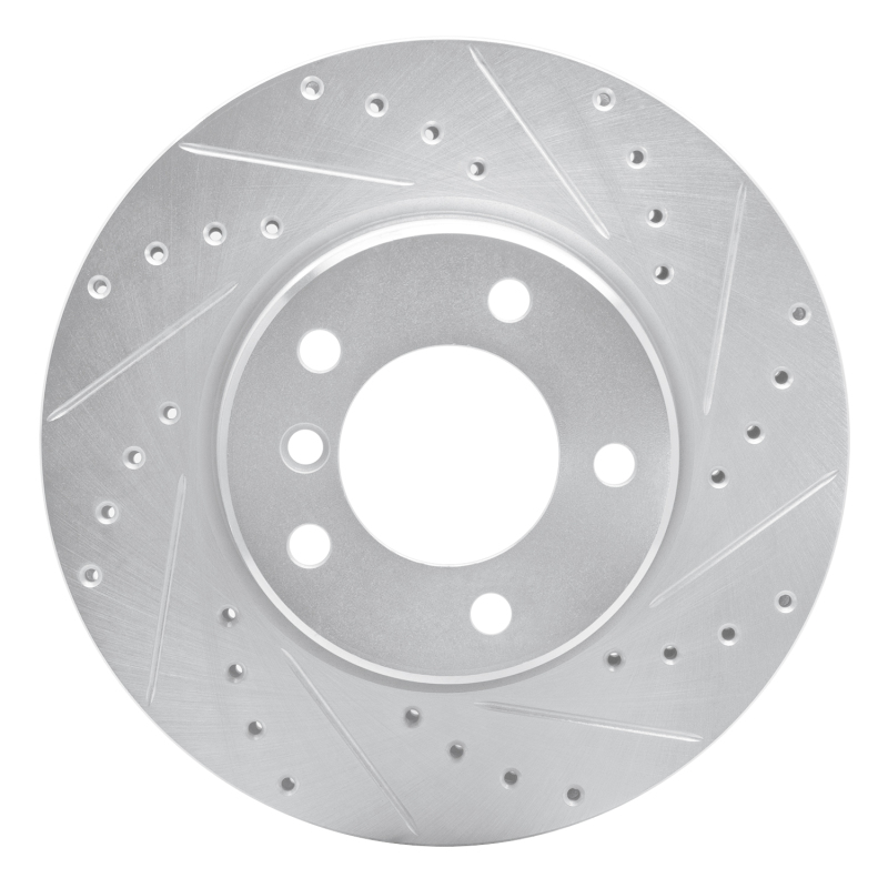 Picture of R1 04-10 BMW 525I (USA/Canada) Front Right Drilled & Slotted Silver Brake Rotor