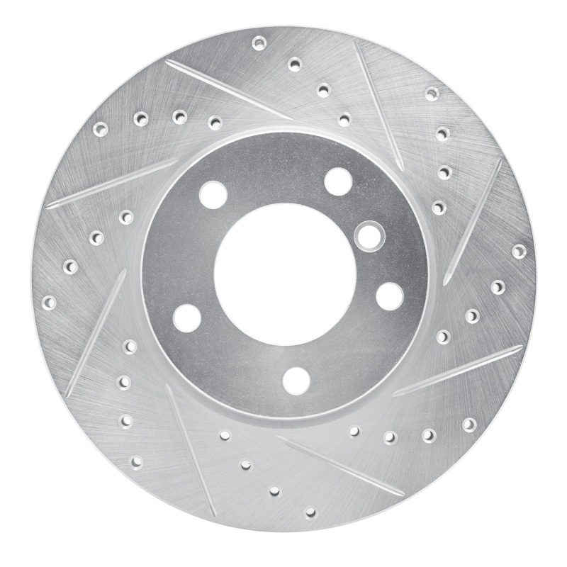 Picture of R1 06-13 BMW 128I Front Right Drilled & Slotted Silver Brake Rotor