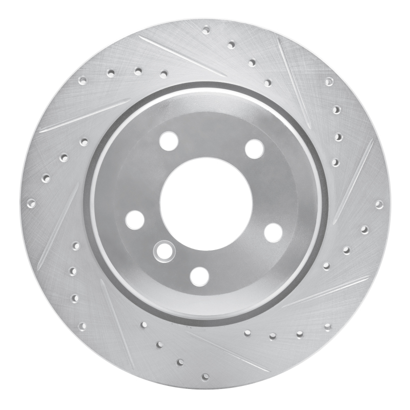 Picture of R1 04-10 BMW 528I Rear Right Drilled & Slotted Silver Brake Rotor