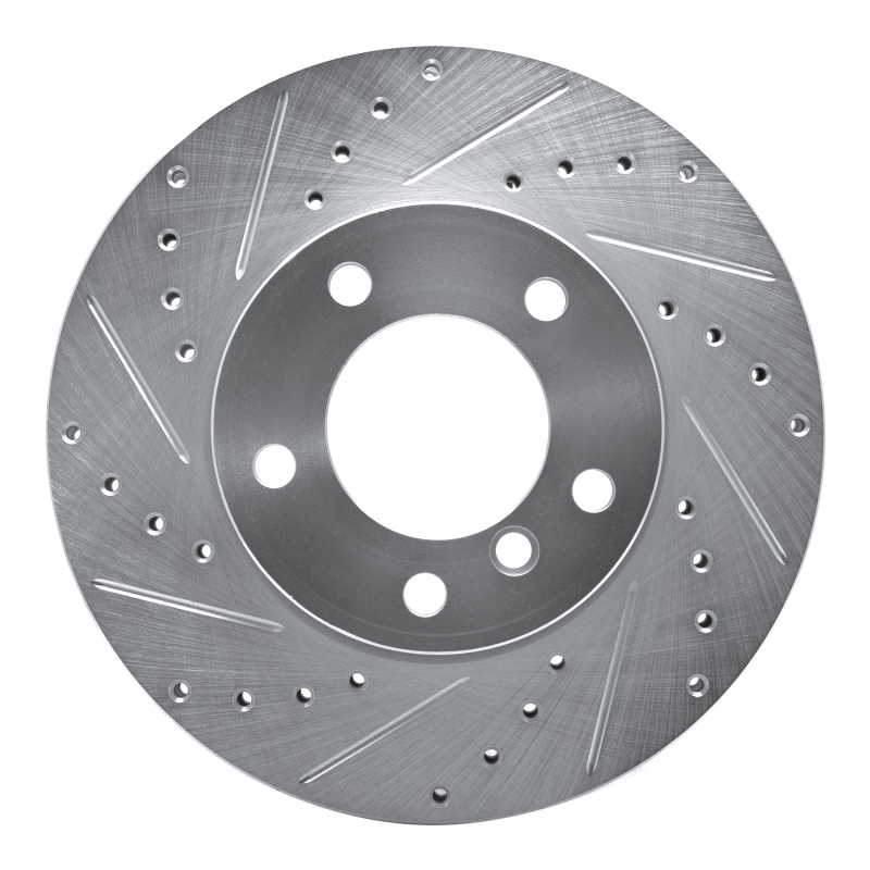 Picture of R1 06-13 BMW 128I Front Left Drilled & Slotted Silver Brake Rotor