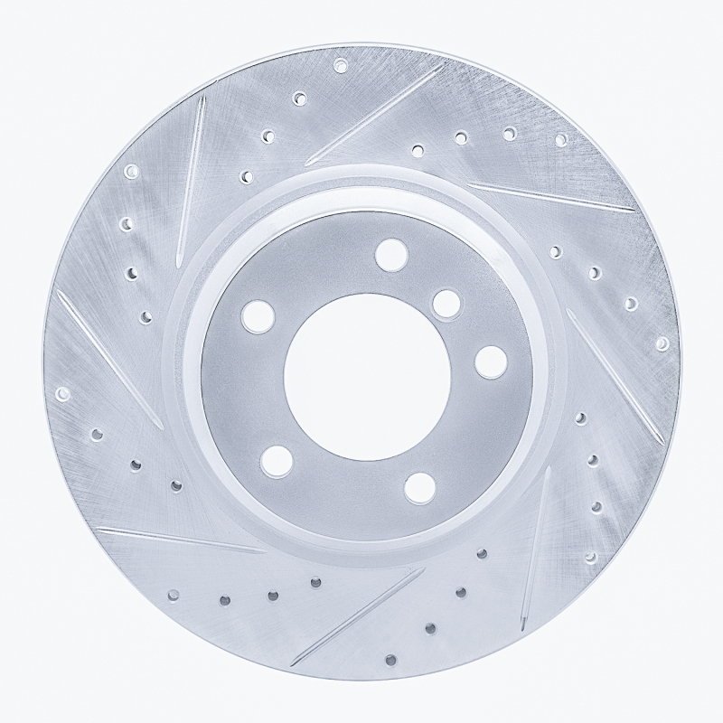 Picture of R1 06-12 BMW 330XI Front Left Drilled & Slotted Silver Brake Rotor