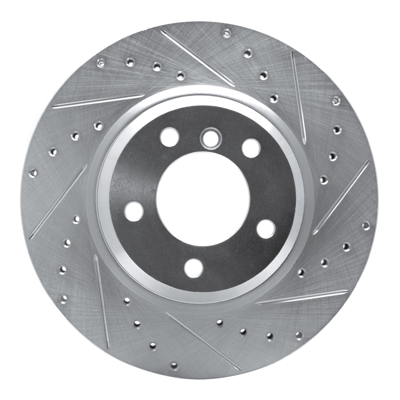 Picture of R1 06-12 BMW 330I Front Right Drilled & Slotted Silver Brake Rotor