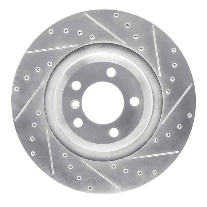 Picture of R1 07-08 BMW ALPINA B7 Rear Right Drilled & Slotted Silver Brake Rotor