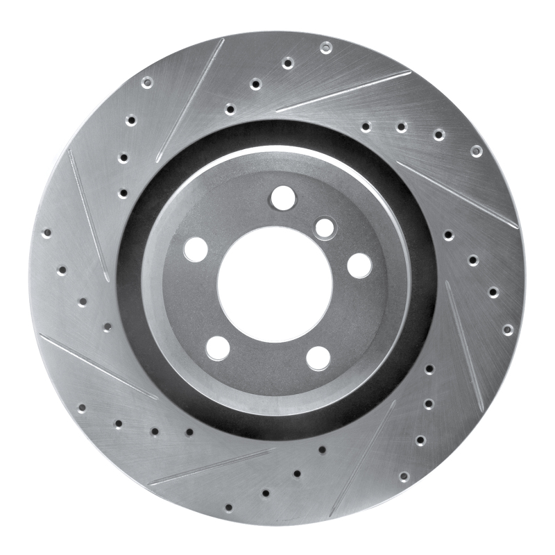 Picture of R1 07-08 BMW ALPINA B7 Rear Left Drilled & Slotted Silver Brake Rotor