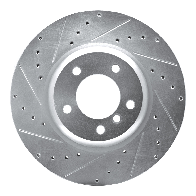Picture of R1 06-13 BMW 135IS Front Left Drilled & Slotted Silver Brake Rotor