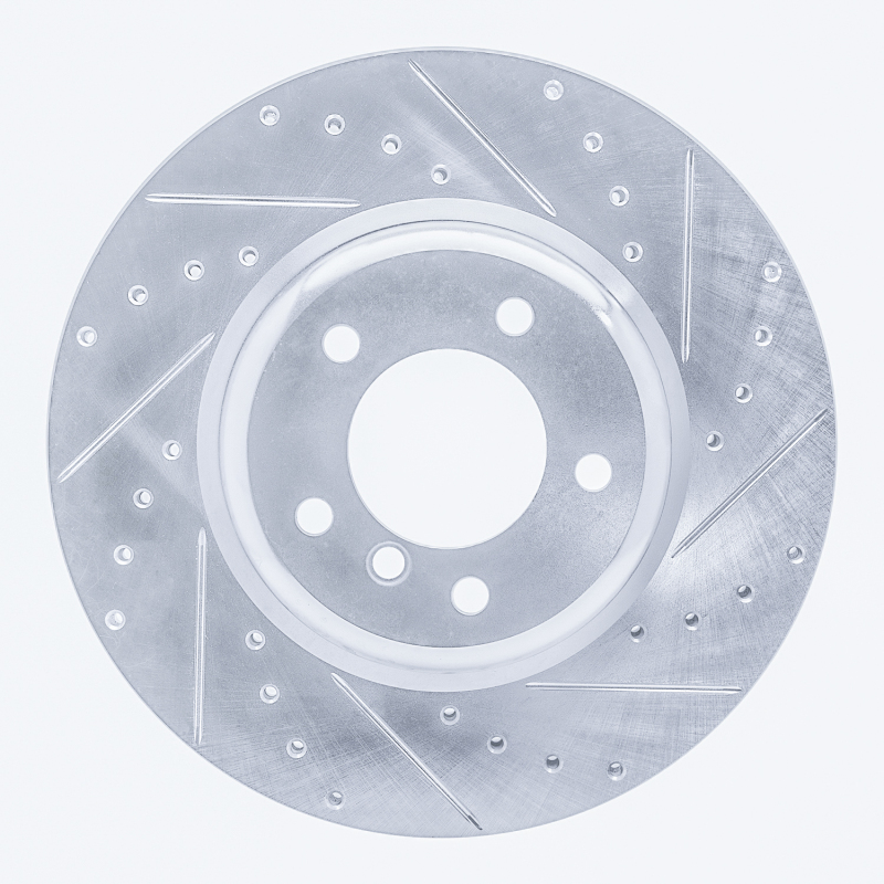 Picture of R1 06-13 BMW 330I Front Right Drilled & Slotted Silver Brake Rotor