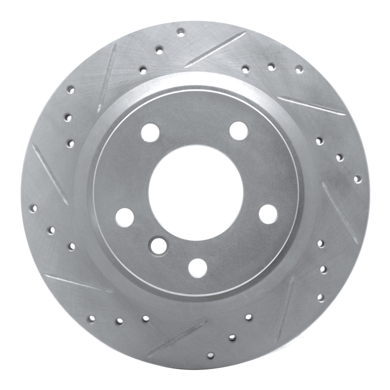 Picture of R1 08-13 BMW 128I Rear Left Drilled & Slotted Silver Brake Rotor