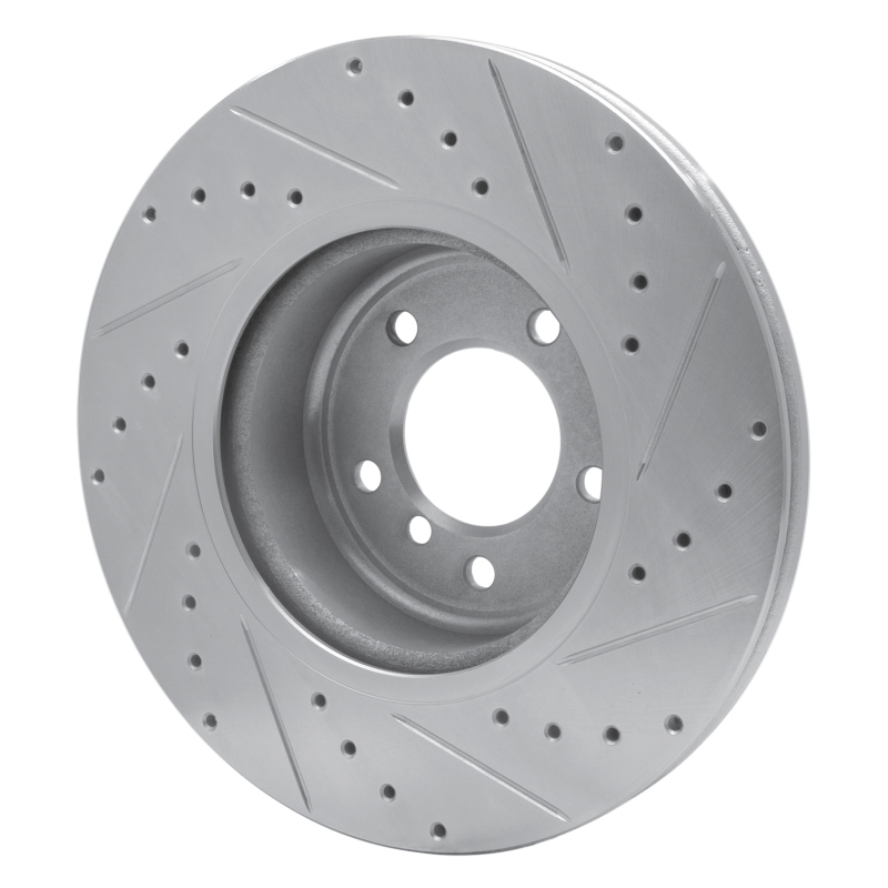 Picture of R1 06-13 BMW 135IS Front Left Drilled & Slotted Silver Brake Rotor