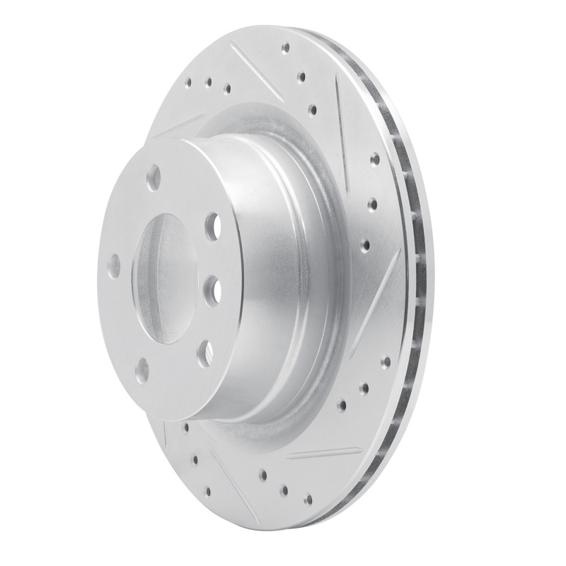 Picture of R1 08-13 BMW 128I Rear Right Drilled & Slotted Silver Brake Rotor