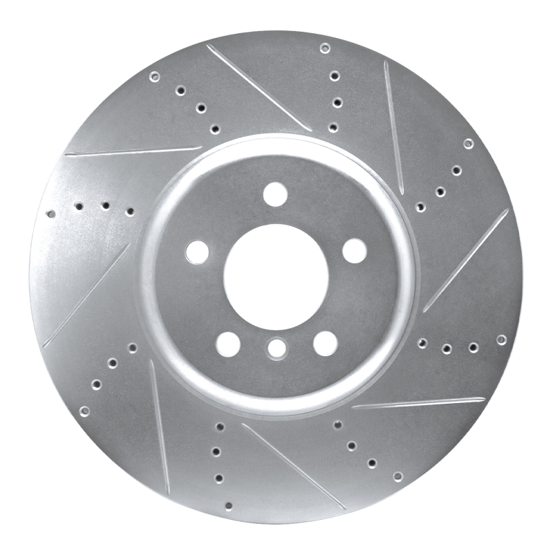 Picture of R1 09-17 BMW 750I Right Front Drilled & Slotted Silver Brake Rotor
